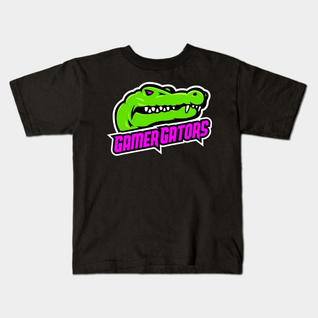 #GamerGate GamerGators Shirt Kids T-Shirt by UnluckyDevil